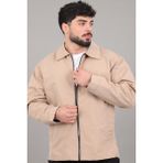 Stil Kombin Suya Dayanaklı Yakalı Oversize Mevsimlik Mont Pldp 3002_60393 - Bej