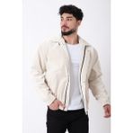 Stil Kombin Yakalı Bel Lastikli Nova Mevsimlik Mont Bl 1811_60326 - Krem - 2XL