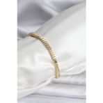 Stil Love 14K Gold Renk Kaplama Kare Zincir Model CM Kadın Bileklik