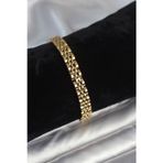 Stil Love 316L Çelik 7 mm Kalınlıkta Gold Renkli Erkek Bileklik