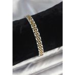 Stil Love 316L Çelik 7 mm Kalınlıkta Gold ve Gümüş Renkli Erkek Bileklik