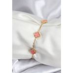 Stil Love 316L Çelik Gold Renk Pembe Baby Boy Yonca Kadın Bileklik