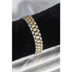 Stil Love 316L Çelik Gold ve Gümüş Renk 12 mm Kalınlık Erkek Bileklik