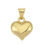 Stil Love Gümüş 3 Boyutlu Gold Kalp Kadın Kolye Ucu