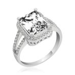 Stil Love Gümüş Baget Kare Bayan Yüzük SL4659