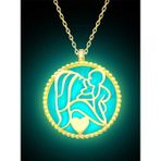 Stil Love Gümüş Fosforlu Gold Anne Çocuk Sevgisi Kadın Kolye SL12503