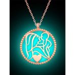 Stil Love Gümüş Fosforlu Rose Anne Çocuk Sevgisi Kadın Kolye SL12504