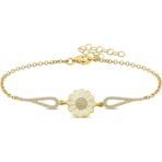 Stil Love Gümüş Gold Papatya Bileklik