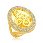 Stil Love Gümüş Gold Tuğralı Bayan Yüzük SL4374