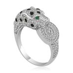 Stil Love Gümüş Kaplan Figürlü Bayan Yüzük SL3991