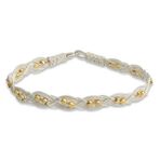 Stil Love Gümüş Kazaziye Örgü Bileklik SL5195