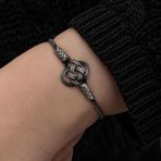 Stil Love Gümüş Kazaziye Örgü Bileklik T8687 SL7160