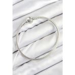 Stil Love Pirinç Charm Topcuk Model Gümüş Renk Kadın Bileklik