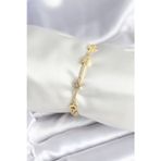 Stil Love Pirinç Gold Renk Halley Yıldız Model Kadın Bileklik