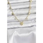Stil Love Pirinç Gold Renk Kalp Model Kadın Kolye
