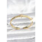 Stil Love Pirinç Gold Renk Kutup Yıldızı Model Kadın Kelepçe Bileklik