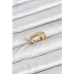 Stil Love Pirinç Gold Renk Zirkon Taşlı Kutup Yıldızı Model Kadın Yüzük