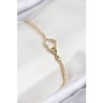 Stil Love Pirinç Zirkon Taşlı Sonsuzluk Kalp Model Gold Renk Kadın Bileklik