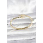 Stil Love Yılan Model Pirinç Gold Renk Kadın Kelepçe Bileklik