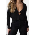 Stil Modern Kadın Crop Standart Kol Polo Yaka İnce Triko Kazak