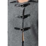 Stil Modern Kadın Regular Standart Kol Polo Yaka Buklet Mont Görünümlü Triko Hırka