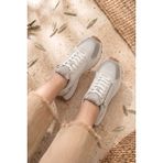 Stilbagshoes Carol Yan Fermuar Detaylı Ithal Model Kadın Spor Ayakkabı Beyaz