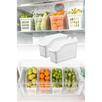 Stile Cucina Buzdolabı Düzenleyici Set, 2'li, Plastik, Gıda Sınıfı, BPA İçermez, Bulaşık Makinesine Uygun, Hava Sızdırmaz, İstiflenebilir, Gıda Servisi için