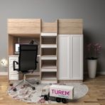 Stiles Ranza Çıtalı Kapak Suntalam - Beyaz - 100 x 100 cm