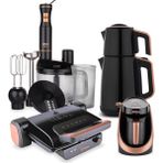 Stilevs 4lü Paket Siyah Elektrikli Çeyiz Seti Quartz Serisi Modern Tasarım ve Fonksiyonel Özellikler