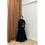 Stilife Elena Dantel Abiye Siyah