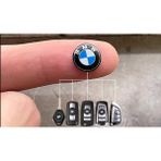 Stilix Garage 11 mm Bmw Uyumlu Anahtar Amblemi Logo Damla Etikettir 2 Adet Yüksek Kalite - Siyah