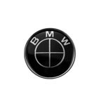 STİLİX GARAGE BMW SİYAH BEYAZ DİREKSİYON DAMLA STICKER LOGO 45MM