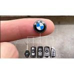 Stilix Garage Bmw Uyumlu Anahtar Amblemi Logo 11 mm 1.1 cm Damla Etiket 2 ADET - Beyaz - Mavi