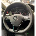 Stilix Garage Golf 7 Jetta Passat Tiguan Polo-T-Roc F1 Dikmeli Araca Özel Direksiyon Kılıfı DÜZ SİYAH İP