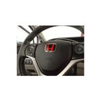 Stilix Garage Honda Civic İes Makyajlı-fd6-fb7 FC5 FK7 Uyumlu Kırmızı Direksiyon Logosu 5x4 Cm