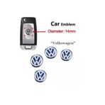 Stilix Garage Volkswagen Polo Golf Passat Tiguan Arteon Touareg Caddy Jetta Kumanda Logo Çap 14 mm 4 ADET A KALİTE