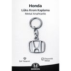STİLİX GARAGE Yüksek Kaliteli Honda Logolu Lüks Krom Kaplama Şık Hediyelik Araç Anahtarlığı 1 ADET