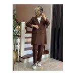 Still Butik Elif Yılmaz Casual Blazer Ceket Pantolon Takım Double Krep Kumaş Tesettür Giyim