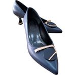 Stillo 524 Kadın Tokalı 5 cm Kadeh Ökçeli Stiletto Lacivert