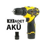 Stilmax 24 W 4 Ah Çift Akülü Şarjlı Vidalama Matkap Multi Function