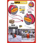 STILMAX 30 Metre Makaralı Uzatma Kablosu 3x2.5 Mm² – 4 Prizli Seyyar Uzatma Kablosu Turuncu