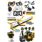 STILMAX Ecoplus4 Seramik Usta Seti: 120mm Seramik Kesme - 2'li Vantuz - Boya Karıştırıcı - 16 Çizgi Lazer Beyaz