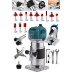 Stilmax Germany 3000 Watt 6 Kademe Devir Ayarlı Formika Traşlama Freze Makinesi 6 mm + 12 Adet Uç