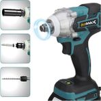 Stilmax Germany 36V 5AH Çift Akülü Metal Somun Sökme Matkap Seti 550N.M Yüksek Tork ve 1/2" Mandren