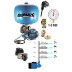 stilmax Germany Bakır Sargı 24lt Tanklı Santrifüj Otomatik Hidrofor 2 Daire Paket Hidrofor Pompa Seti 0.50Hp