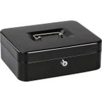 Stilmax Germany Büyük Boy Anahtarlı Çelik Kasa 9x18x25 cm Siyah Renkli Güvenli Nakit Kutusu
