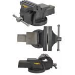 stilmax Germany Pro 150mm 6" Sabit Tabanlı Özel Alaşım Paslanmaz Çelik Sabit Tezgah Masa Mengenesi Örslü