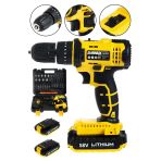 Stilmax Germany Samsung Çift Batarya Metal Dişli Darbeli Şarjlı Matkap Vidalama Set 58V 8Ah 24Pcs Usta Seti