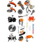 Stilmax Germany Superturbo 20 Hpx Yan Tipi Benzinli Motorlu Ot Çalı Tırpanı + Toprak Eşeleme + Akrobat Çapa