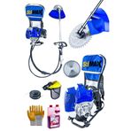stilmax Germany Type Metal Dişli Benzinli Sırt Tipi Tırpan Çalı Ot Çayır Çim Biçme Makinesi 63cc 5.9 Hp